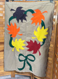Large Autumn Leaf Appliqué Flag