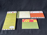 Assorted Recipe Writing & Organization Set – 5-Piece Kitchen Paper Goods Lot, Unused (A)