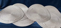 Set Of 6 Round Mauve Placemats