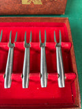 8-Piece MCM Kalmar Designs Corn Holder/Hors D'oeuvre Stainless Steel Forks
