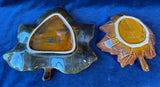 Pair Of Pottery Barn Harvest Leaf Serving Dishes