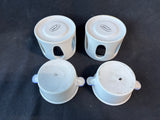 Pair Of Artland Ocean Blue Seafood Ceramic Butter Warmers