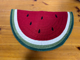 Set Of 4 Watermelon Slice Shaped Placemats