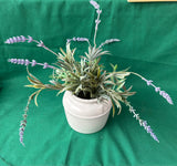 Faux Lavender Plant In Ceramic Pot