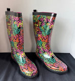 1.4.3. Girl Women’s Size 8M Floral Rain Boots *Read Description*