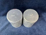 Pair Of Unscented Silver Toned Unused Candles