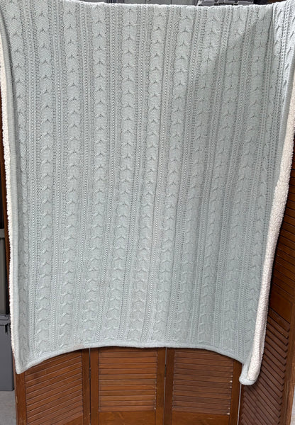 Pottery Barn Green Chunky Blanket *Read Description*