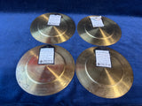 Set Of 4 Egypt Airlines First Class Etched Brass Collectible Plates