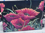 Extra Large Original Painting (Poppies) by Local Artist, Ginger Olansen; Signed
