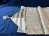 Tasseled End Gold Tone Table Runner
