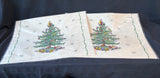 Pair Of Spode Christmas Tree Fabric Placemats, Unopened