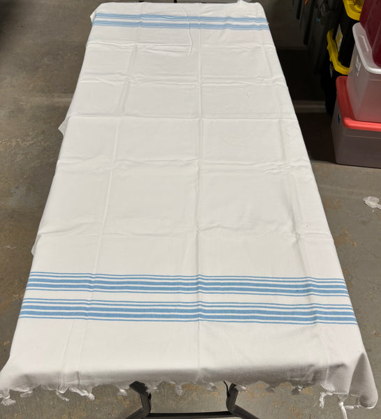 White/Blue Table Cloth Runner