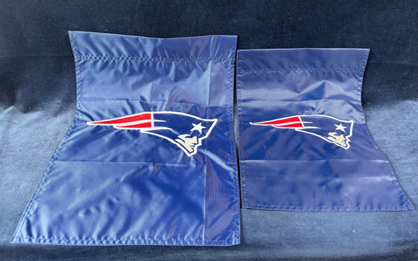 Pair Of New England Patriot Garden Flags