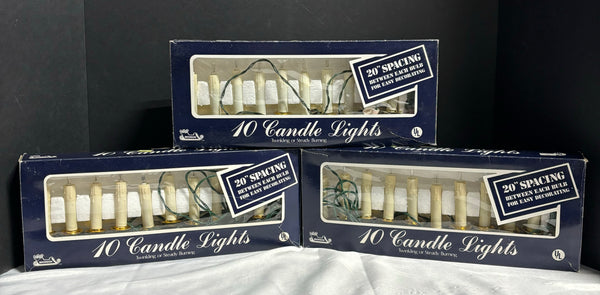 3 Sets Of Bronson Holiday 10 Candle Lights