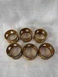 Set Of 6 Brass Christmas’s Tree Napkin Rings *Read Description* (2 Sets Available, Priced Individually)
