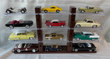 Classic Die-Cast Car Collection w/ Display Shelf – 12 Vintage Model Cars
