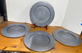 Set Of 4 Crate & Barrel Metal Charger Plates