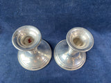 Pair Of Web Pewter Weighted Candle Holders