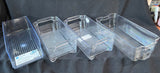 4-Piece Lot Of Clear Kitchen Storage Organizers