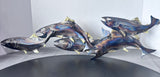 Metal Fish Wall Sculpture; Signed