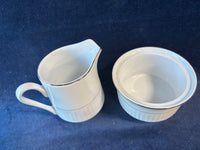 Gibson Black Tie Sugar Bowl And Creamer