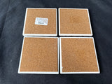 Set Of 4 Blue And White Tile Coasters