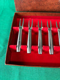 8-Piece MCM Kalmar Designs Corn Holder/Hors D'oeuvre Stainless Steel Forks