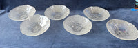 Set Of 6 Clear Iridescent Glass Bowls
