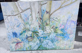 Extra Large “Walk In The Woods” Painting by Local Artist, Ginger Olansen; Signed