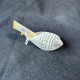 Set Of 4 Metal Yankee Candle Fish Shaped Napkin Holder Rings, Appears Unused