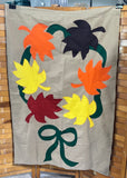 Large Autumn Leaf Appliqué Flag