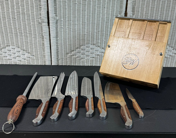 9-Piece Gunter Wilhelm German Knife Block with Executive Chef Series Knives