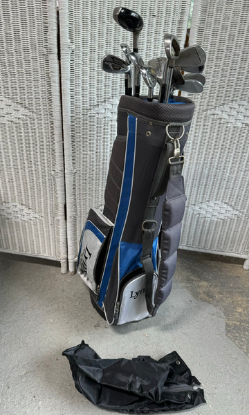 (C) Lynx Golf Bag with 12 Clubs & Accessories