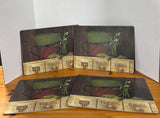 Set Of 4 Lilas Pimpernel Cork Backed Placemats *Read Description*