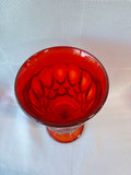 Set Of 4 Noritake Perspective Style Ruby Red Water Glass Goblets, Glow