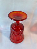 Set Of 4 Noritake Perspective Style Ruby Red Water Glass Goblets, Glow