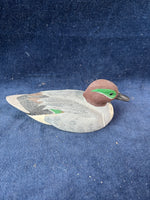 (B)Small Signed Wooden Decoy Duck