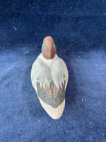 (B)Small Signed Wooden Decoy Duck