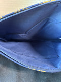Gold/Navy Blue Tone Pineapple Makeup Pouch