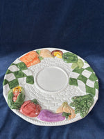 Hand-painted Vegetable Basket Chip N’ Dip Set