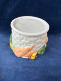 Hand-painted Vegetable Basket Chip N’ Dip Set