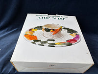 Hand-painted Vegetable Basket Chip N’ Dip Set