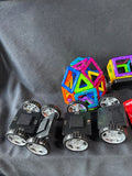 Assorted Lot Of Magformers Pieces Magnetic Building with Wheels
