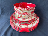10-Piece Temptations By Tara Old World Red China Set
