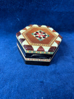 (A)Spanish Laguna Wooden Inlay Trinket Box *Read Description*