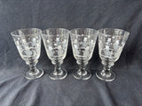 Set Of 4 Libbey Snowman Clear Glasses