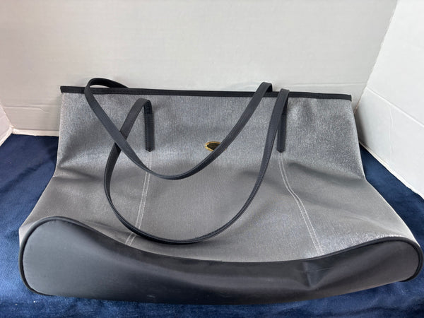Large Metallic Silver Toned Tote Bag