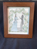 Signed Couple Holding Hands Original Drawing
