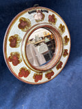 Round Pottery Accent Mirror