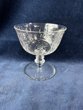 Set Of 5 Etched Sherbet Glasses